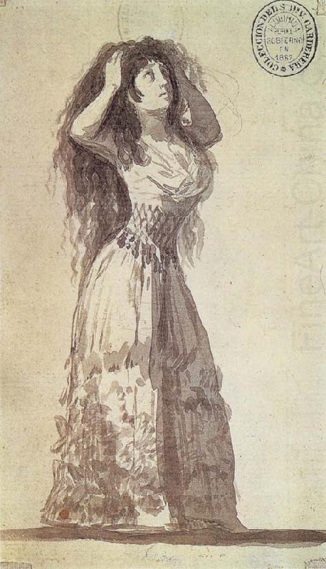 Francisco Goya The Duchess of Alba arranging her Hair china oil painting image